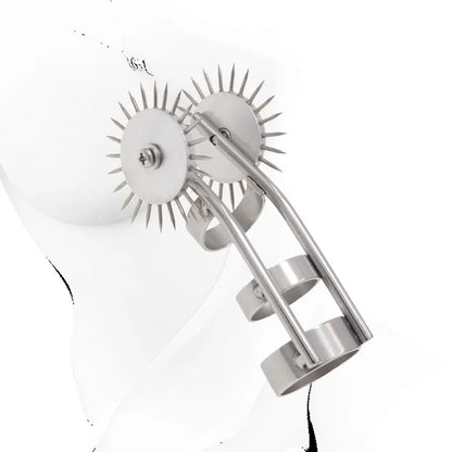 Stainless Steel Fetish Finger Needles Wheel — BDSM Wartenberg Pinwheel for Erotic Stimulation, Adult Sex Toy for Couples