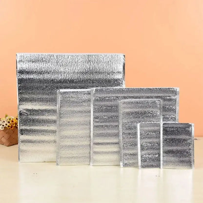 Aluminum Foil Cooler Bag – Insulated Folding Thermal Picnic Bag, Portable Food and Drink Delivery Carrier