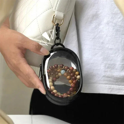 Portable Mini Zipper Storage Bag — Keychain Organizer for Earphones, Chargers, and Small Accessories, Gift Case