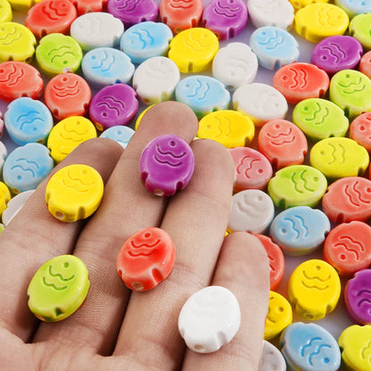 10/20/30PCS Colorful Ceramic Animal Beads – 2mm Hole Clownfish, Turtle, Star & Conch Shell for DIY Jewelry, Bracelets & Crafts