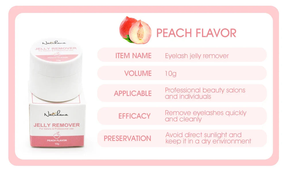 NATUHANA Eyelash Extension Jelly Remover – Fast, Safe, Non-Irritating Gel Glue Remover for Makeup
