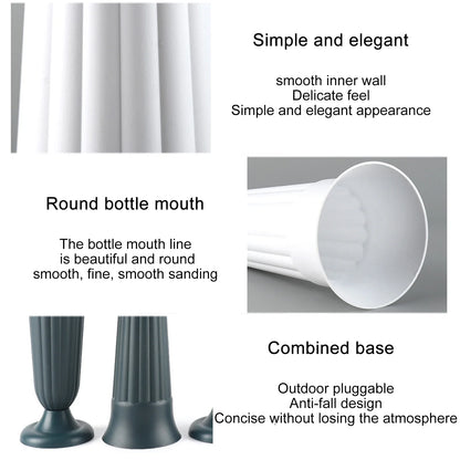 Outdoor Memorial Garden Vase – Flower Pots with Long Spikes, PP Plastic Grave Markers for Cemetery & Festival Decorations