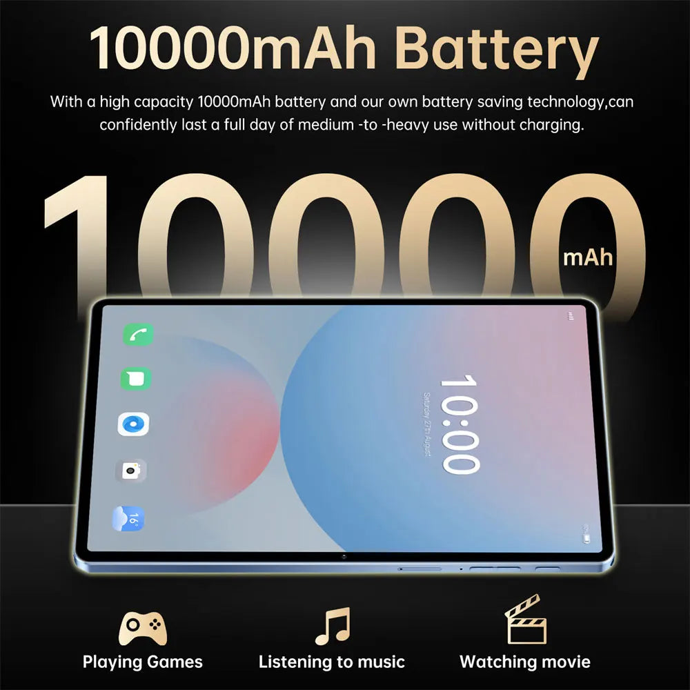Original Pad 7s Pro 10.1" Tablet – Android 15, 22GB+2TB, 5G Dual SIM, 10000mAh Kids & Global Version