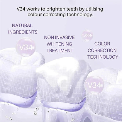 V34 Teeth Whitening Toothpaste – 5D Whitening Stick for Oral Hygiene, Cleaning & Fresh Breath Care
