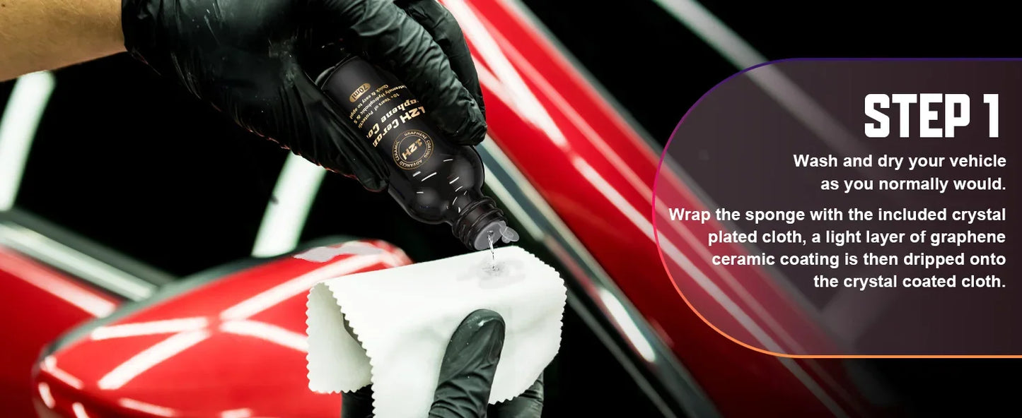 Graphene Ceramic Coating – 12H/20H Self-Healing UV Protection for Professional Car Detailing (10+ Years)