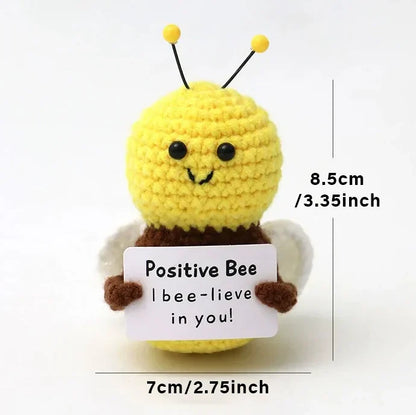 Positive Energy Crochet Doll — Handmade Knitted Plush Potato, Plant, Avocado, Bee & Animal Pocket Hug Emotional Support Gift