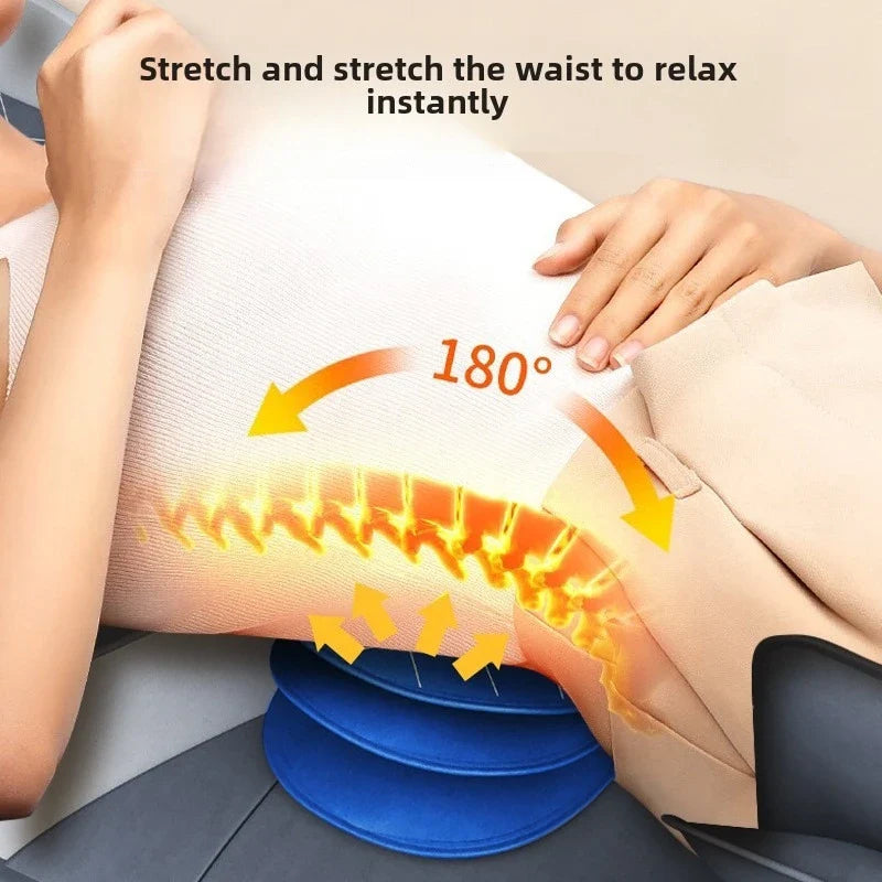 Upgraded Large Area Heated Neck Massager – Vibration Airbag Full Body Massage Mat with Lumbar Traction and Remote Control