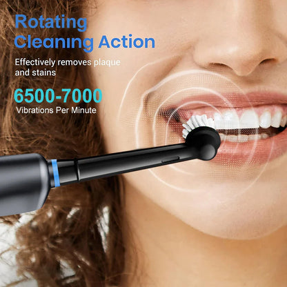 Rechargeable Rotary Electric Toothbrush for Adults – Powerful Rotating Toothbrush with 8 Soft Brush Heads