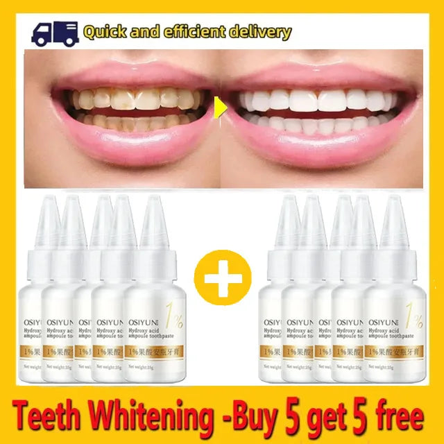 Teeth Whitening Toothpaste – Fruit Acid Formula for Plaque Removal, Stain & Calculus Cleanser, Fresh Breath & Oral Hygiene