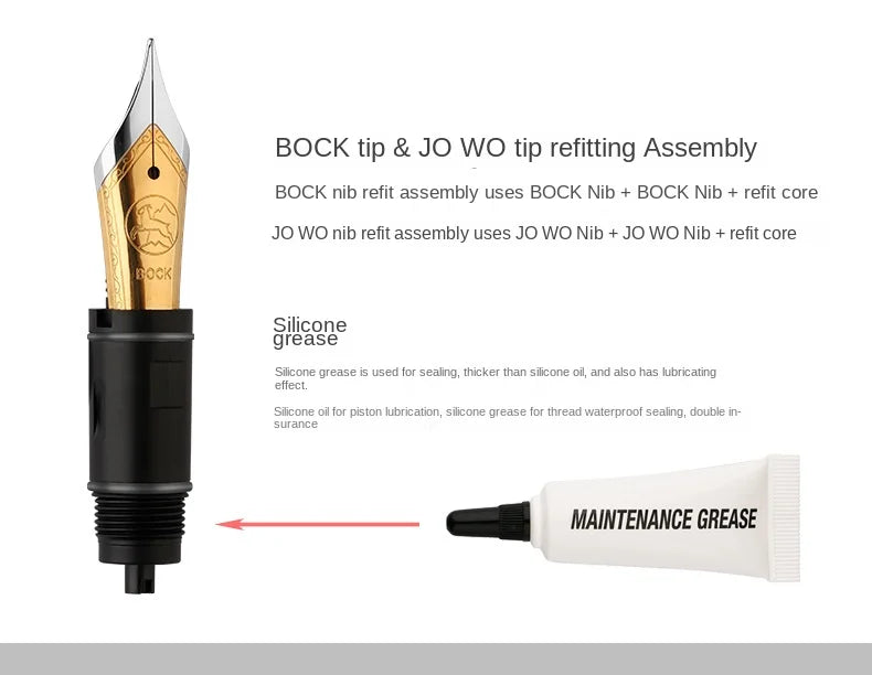 MAJOHN P136 Pen Piston Disassembly Tool — For Repairing & Modifying Pen Tips and BOCK Assembly