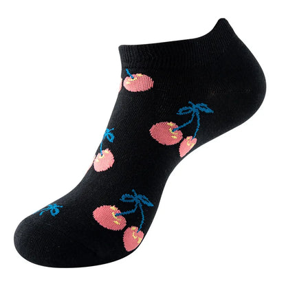 Combed Cotton Ankle Socks for Men & Women - Funny Beer, Fruit & Food Novelty Low Cut Socks (EU 38-43)