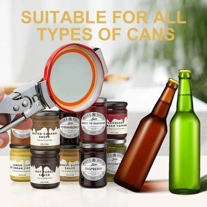 Adjustable Stainless Steel Can Opener | Non-Slip Bottle Opener | New Kitchen Tool