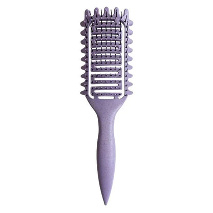 Curl Define Styling Brush – Hollow Detangling Hair Comb for Wet & Curly Hair, Shaping Curls Barber Hairdressing Tool
