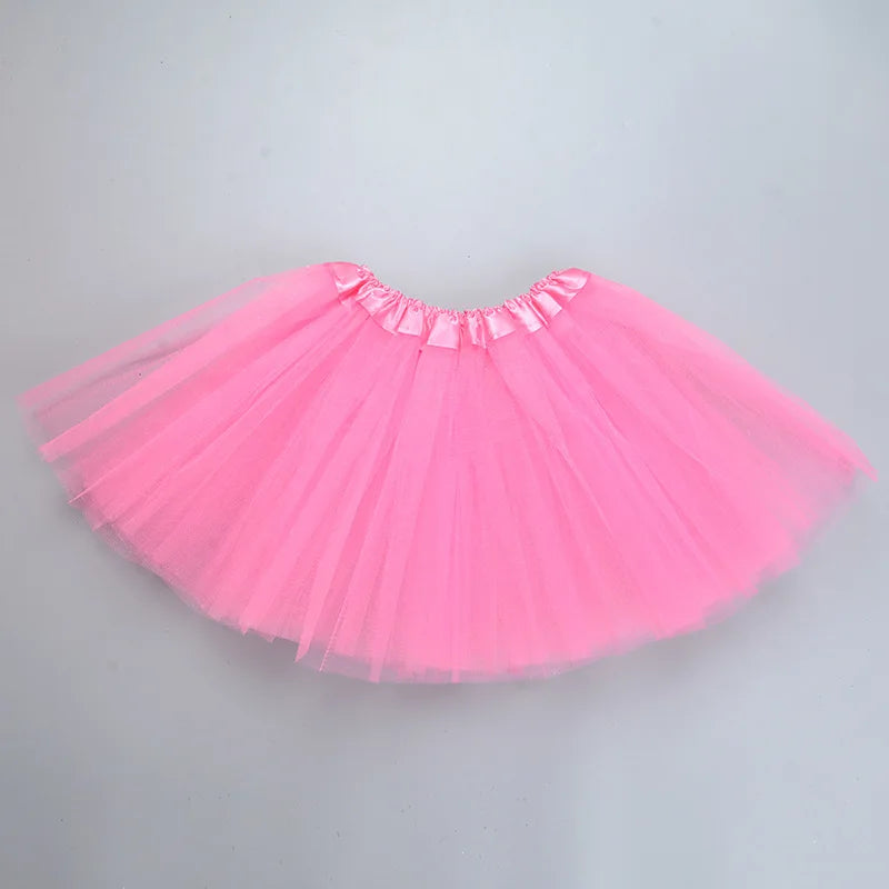 Girls’ Tulle Tutu Skirt – 3-Layer Ballet Mini Skirt for Dance, Birthday Party, Princess Dress 2-8Y