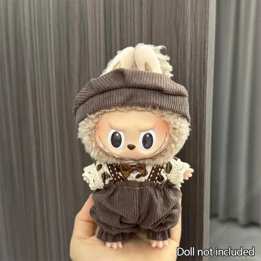 Mini Plush Doll Clothes Set – Kpop EXO Labubu V1 V2 Idol Doll Pit Strip Climbing Suit & Accessories, Clothing Gift