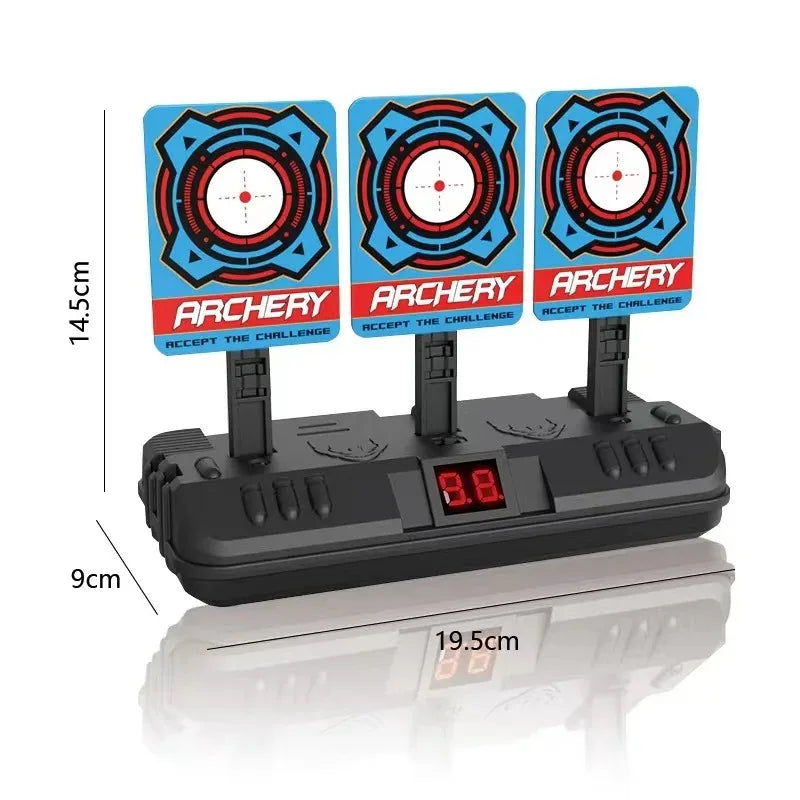 Electric & Non-Electric Dart Scoring Targets with Mobile Auto-Rebound Soft Bullet Gun – Outdoor Practice Set