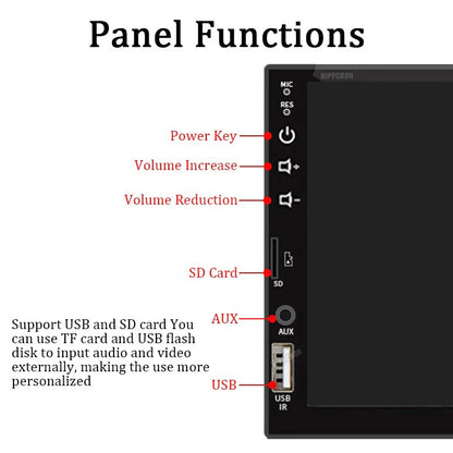 7" Car Radio – 1 Din Carplay Android Auto Multimedia Player, HD Touch Screen, FM, AUX Input, Bluetooth & MirrorLink Autoradio