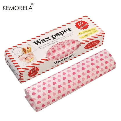 Wax Paper Food Wrappers 50Pcs/Lot | Food Grade Grease Paper for Bread, Sandwich, Burger | Oilpaper Baking Tool by KEMORELA