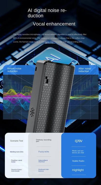 600-Hour Activated Voice Recorder – Espia USB Flash Magnet Dictaphone with Noise Reduction, 4GB-128GB MP3 Audio Player