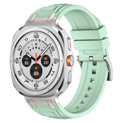 Soft Silicone Loop Strap for Samsung Galaxy Watch Ultra 47mm — Men’s Sports Band with No-Gap Curved End Bracelet