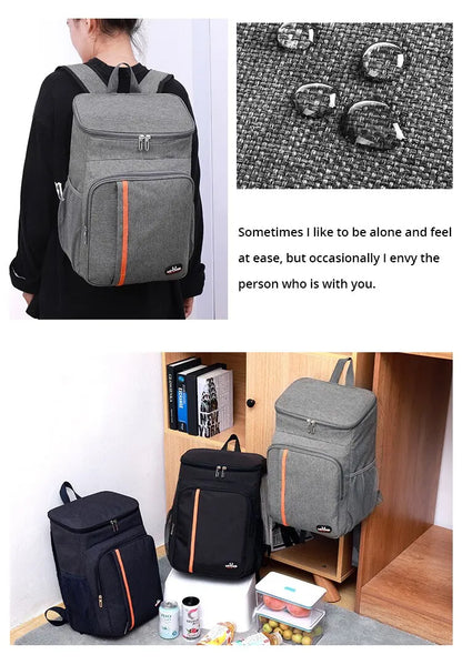 Multifunctional Shoulder Insulation Bag — Outdoor Picnic Cooler Backpack, Leak-Proof Ice Bag for Travel & Fresh-Keeping