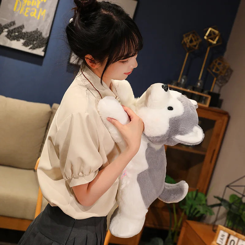 30/40cm Cute Husky Dog Plush Toy – Soft Kawaii Stuffed Puppy Pillow Doll for Xmas Gift