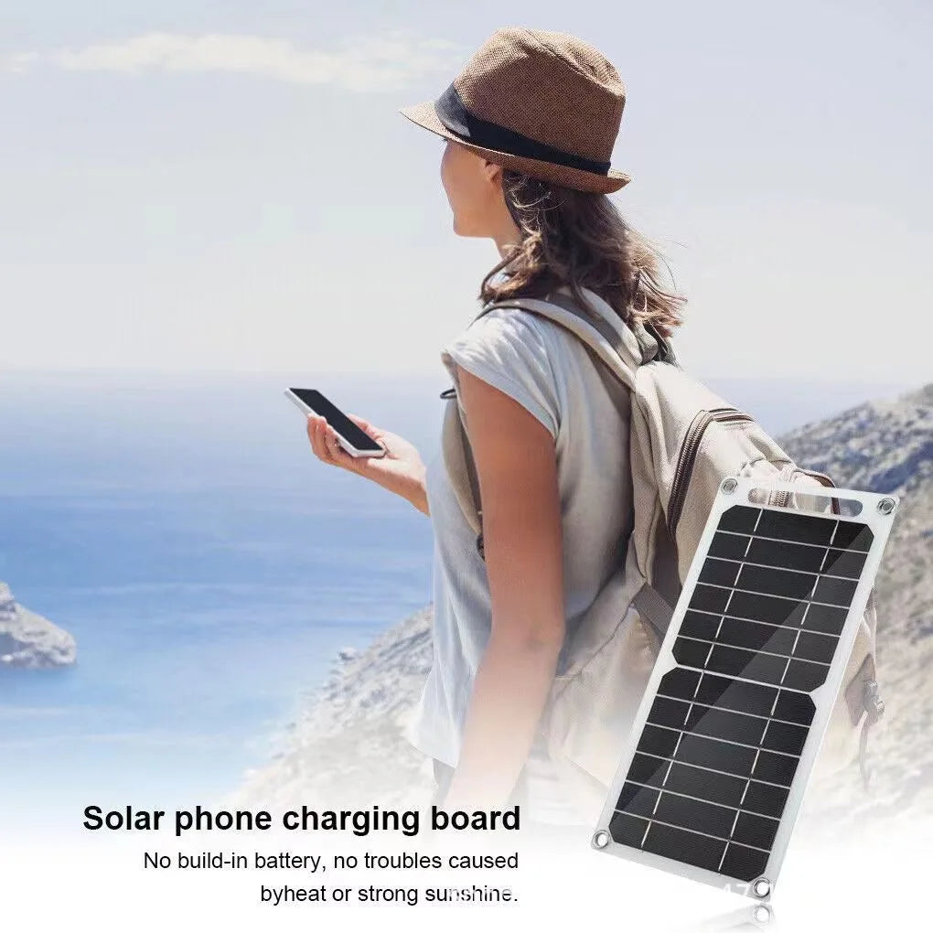 30W USB-C Waterproof Portable Solar Panel — 6.8V Outdoor Charger for Phones, Power Banks & Camping