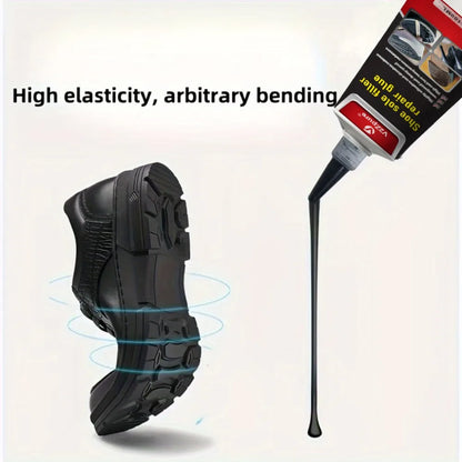 Waterproof Black Shoe Sole Repair Glue - Super Strong Rubber Crack Sealant