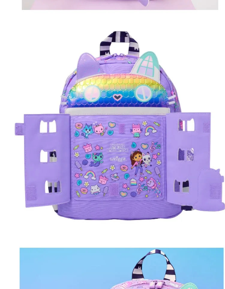 New Australia Smiggle Gabby Schoolbag Set – Girls Shoulder Backpack with Meal Bag, 14-Inch, Perfect Semester Gift