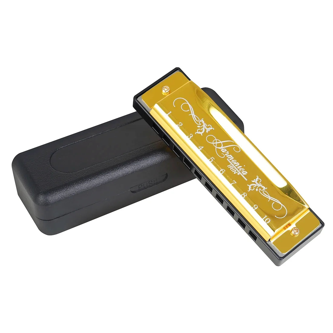 IRIN 10 Hole C Key Harmonica - Colorful Beginner Woodwind Instrument for Music Learning & Performance