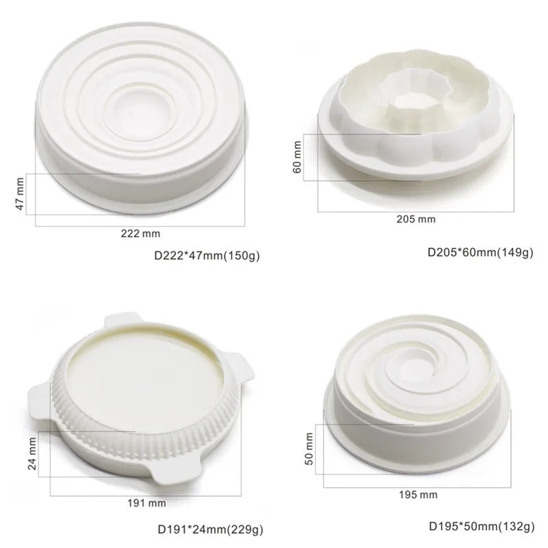 Round Corrugated Big Flower Silicone Mousse Cake Mold – Taiji French Dessert Baking & Chocolate Pudding Tool