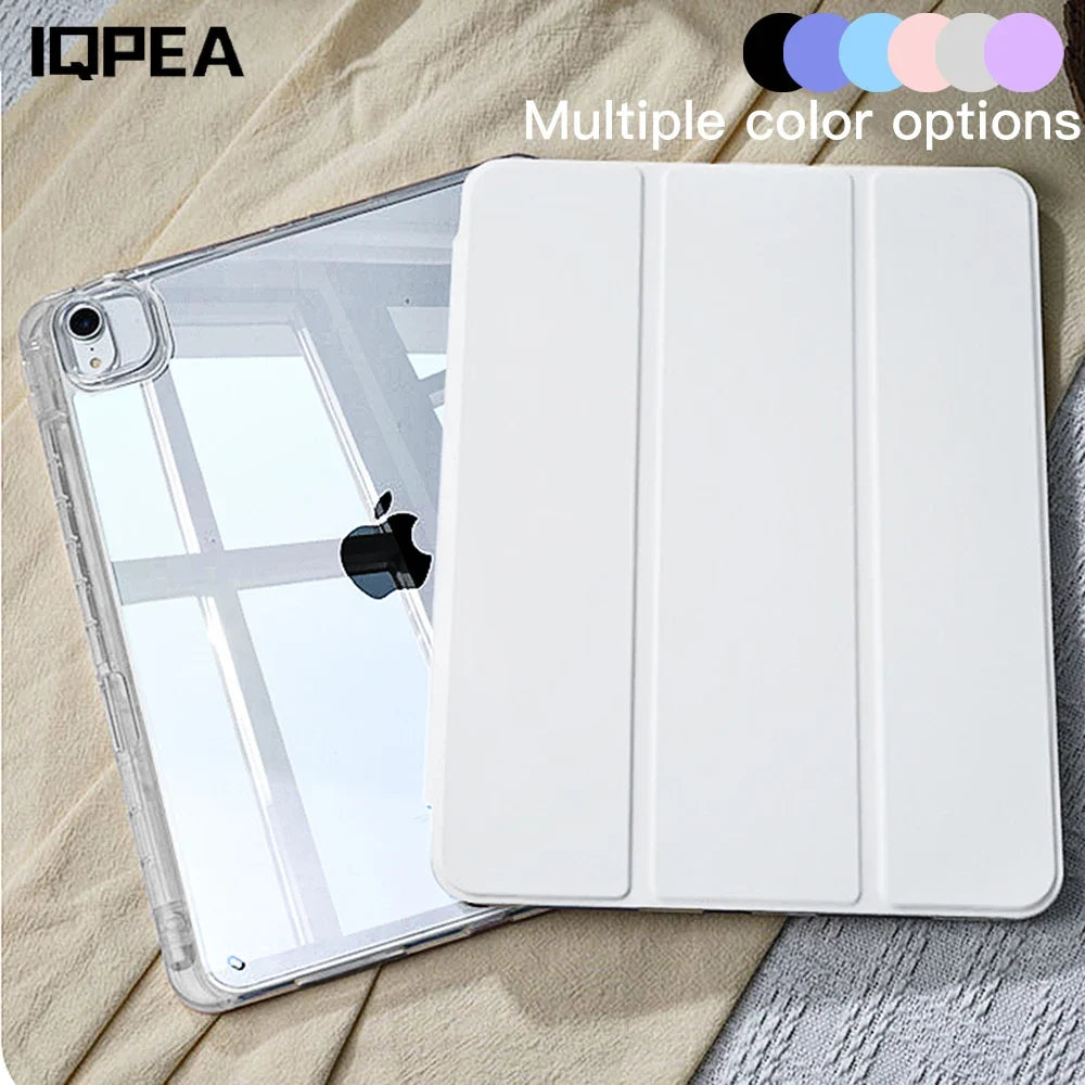 iPad Protective Case - 2025 Air 11 M3 M4 Pro 11 Inch Cover with Apple Pencil Holder for iPad 10th 9th Generation