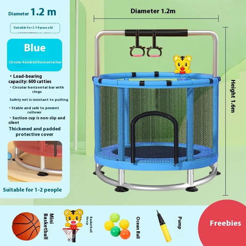 Indoor Trampoline for Kids – Home Use Jumping Bed for Children Aged 3-10