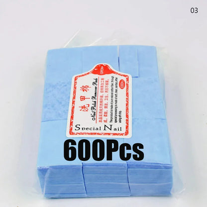 100–1000PCS Lint-Free Cotton Pads – Professional Nail Wipes for Gel Polish Removal & Nail Art Cleaning