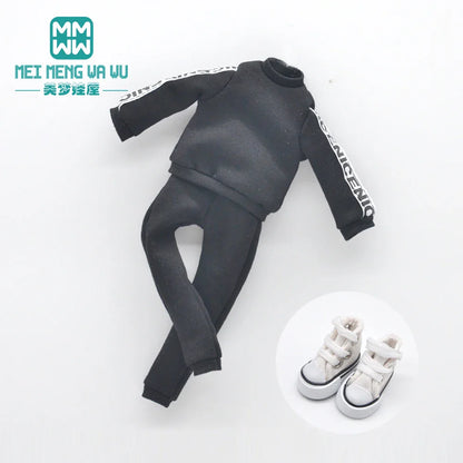 Blythe Doll Accessories Set – Fashion Sweatshirt, Shoe Covers & Sneakers for Blythe & Azone Dolls, Christmas Gift