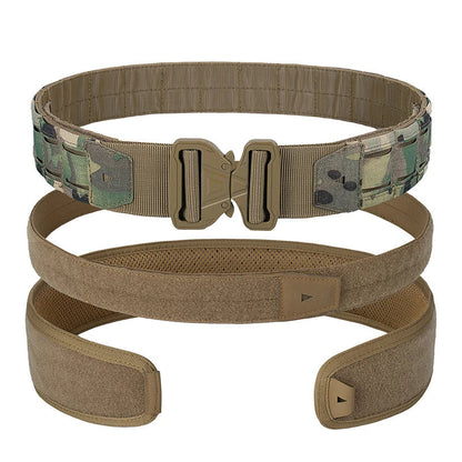 YAKEDA Battle Molle Riggers Belt – Heavy-Duty 3-in-1 Tactical Duty Belt with Anti-Slip Pad & Inner Belt