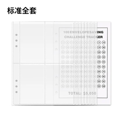 100 Envelopes Money Saving Challenge Binder – Password Lock Budget Organizer for Cash, Cost & Expense Management Notebook