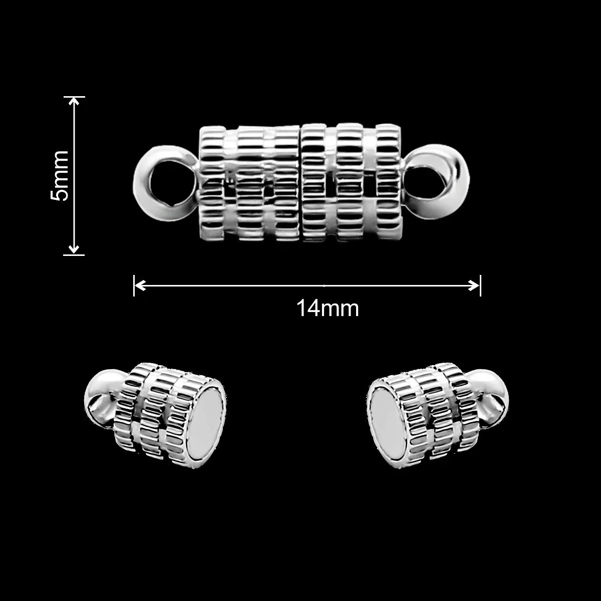 Magnetic Jewelry Clasps - Strong Buckle Connectors with Lobster Clasps for DIY Bracelets, Necklaces & Jewelry Making