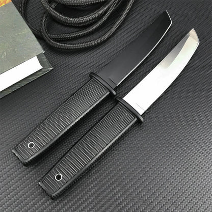 CS KOBUN Tactical Fixed Blade Knife – 8Cr13Mov Tanto Blade for Outdoor, Survival, Hunting & Self-Defense
