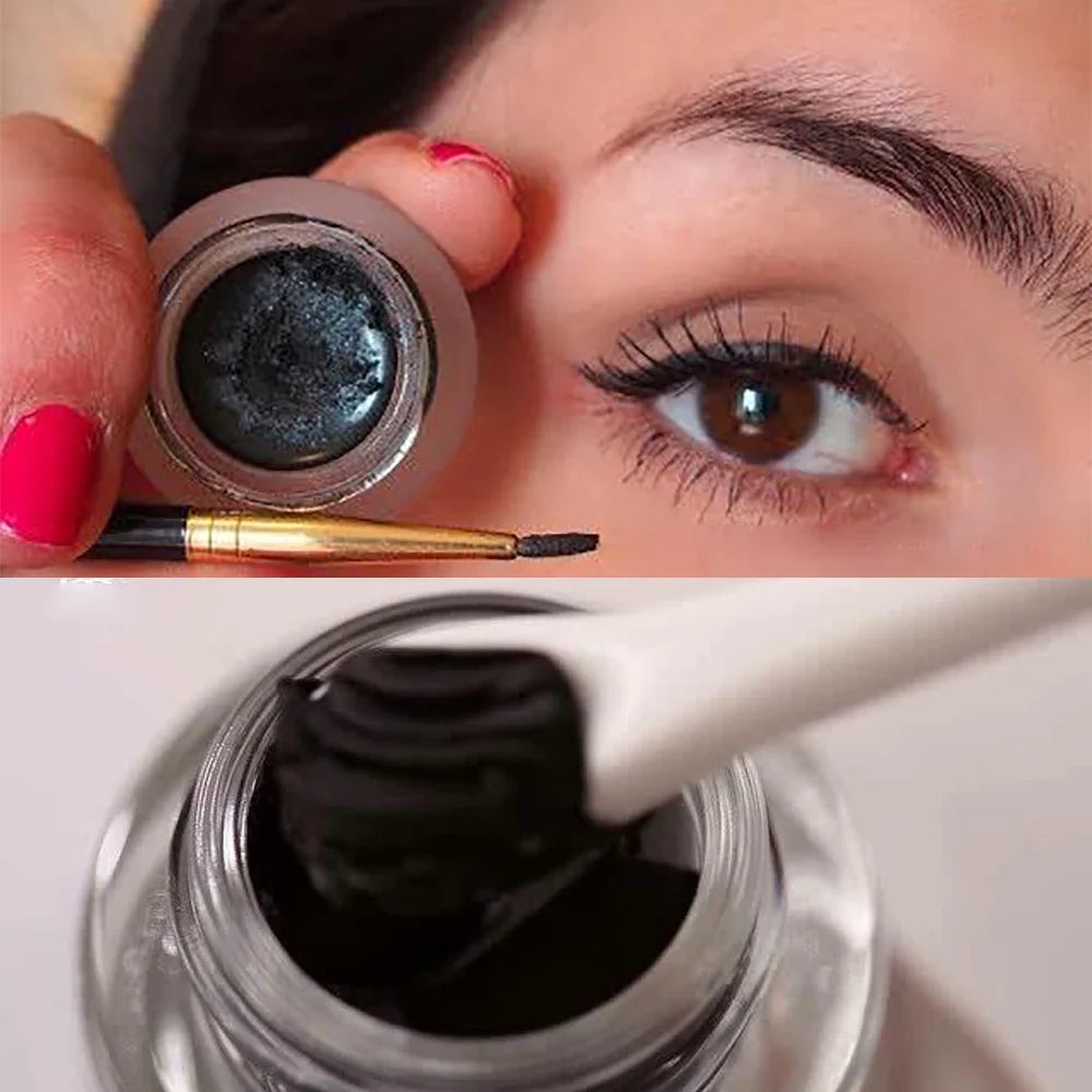 Matte Brown & Black Eyebrow Cream – 3D Natural Tint, Waterproof Gel Wax, Long-Lasting Eyebrow Enhancer