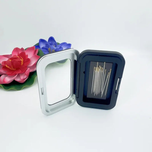 Black Rectangle Magnetic Sewing Needles Holder - Storage Case for Sewing Needle, Buttons, Pins, and Accessories