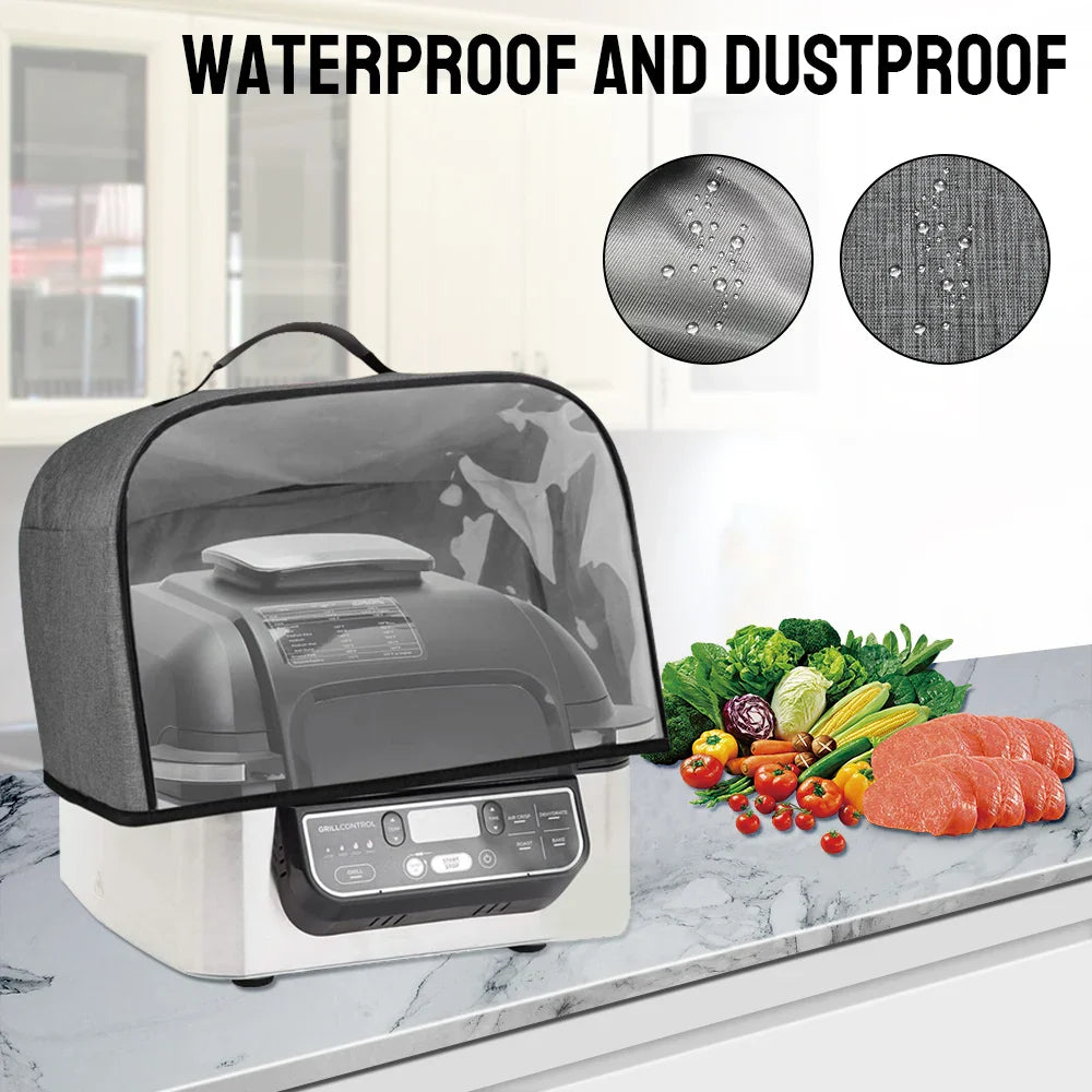Durable Kitchen Dust Cap for Air Fryer - Household Toaster Cover with Storage Pockets, Suitable for Ninja Foodi Grill & Bread Baking