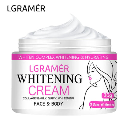 Face & Body Brightening Cream – Neck, Knees, Underarm & Inner Thigh Skin Tone Lightening Moisturizing Nourishing Skincare Lotion