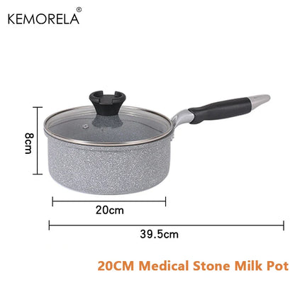 Durable Stone Frying Pan – 20/24/26/28cm Non-Stick Skillet for Pancakes, Eggs & Induction Cooking