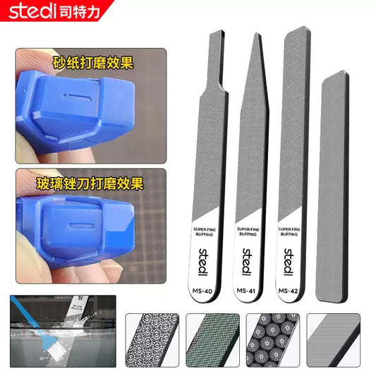 Stedi MS-46 Glass File Grinding Tool – Washable Durable Model Polisher for Military Kits, Optional #320–#1000 Mesh