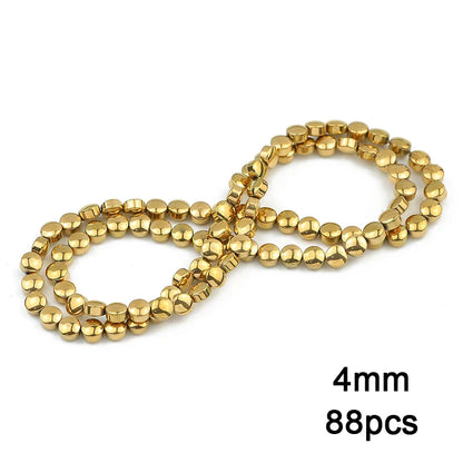 3A+ Retention Color Hematite Beads – Star & Heart Shapes, Gold-Plated Natural Stones for DIY Jewelry & Bracelets