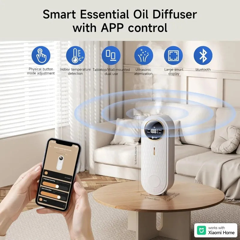 A71Z Smart Aromatherapy Humidifier – App-Controlled Air Freshener for Bedroom, Bathroom, and Fragrance Rooms