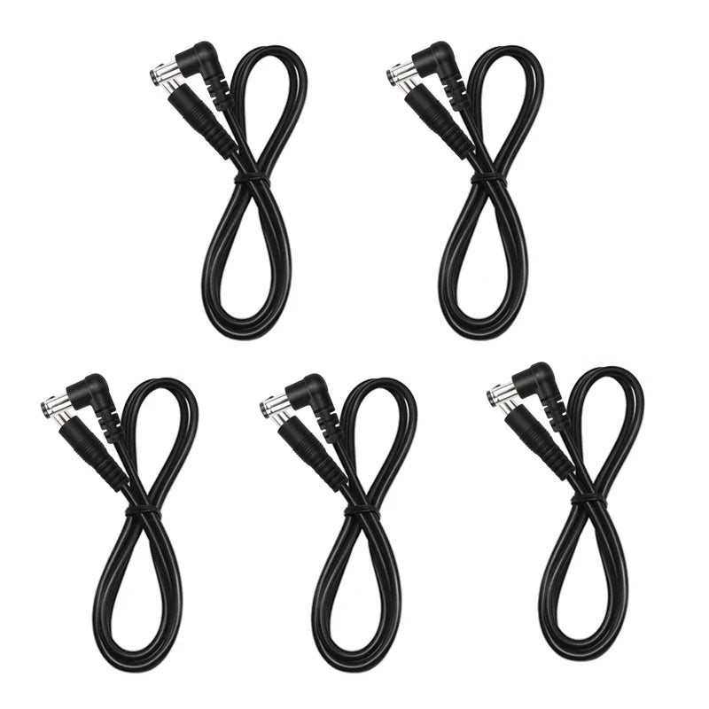 5pcs DC Power Cable 5.5x2.1mm - Guitar Effect Pedal Connector Cord 24AWG Patch Cable for Pedal Power Supply