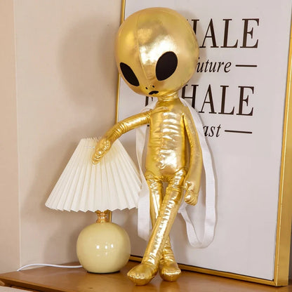 60cm Fashion Alien Plush Backpack – Soft PU ET Stuffed Doll Toy, Creative Gift for Kids & Children