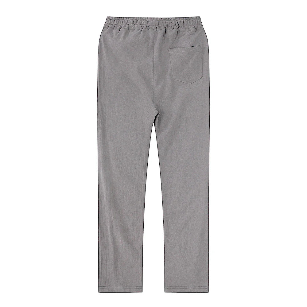 Men's Cotton Linen Pants – Breathable Solid Color Trousers for Autumn, Fitness & Streetwear, S-3XL